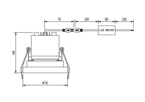 Встраиваемый светильник Technical DL040-L10G4K
