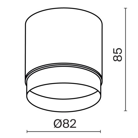 Потолочный светильник Technical C088CL-GX53-B