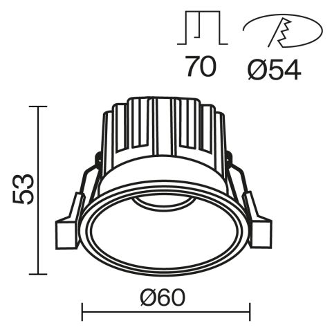 Встраиваемый светильник Technical DL058-7W3K-B
