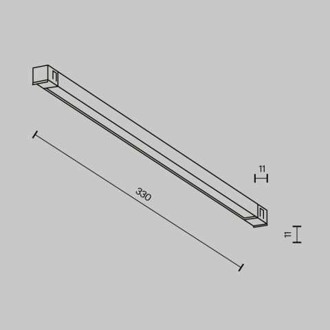 Трековый светильник Technical TR240-2-6W3K-B