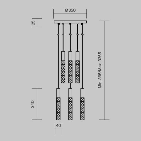 Подвесной светильник Maytoni MOD328PL-L18CH3K
