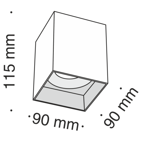 Потолочный светильник Technical C015CL-01W