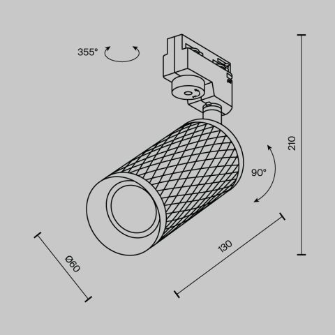 Трековый светильник Technical TR011-1-GU10-W