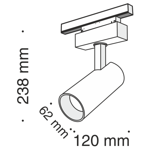 Трековый светильник Technical TR019-2-15W3K-B