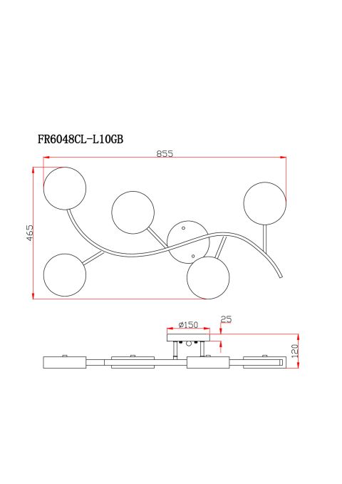 Потолочный светильник Freya FR6048CL-L10GB
