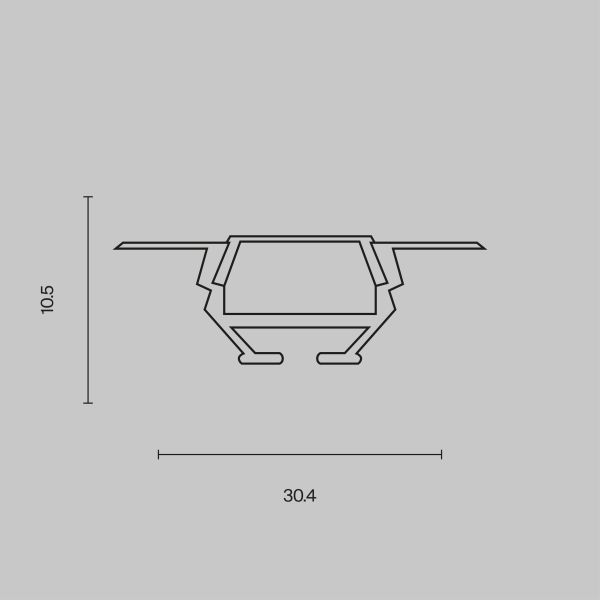 Профиль Led Strip ALM010S-2M