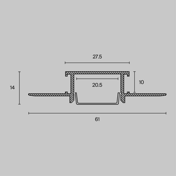 Профиль Led Strip ALM011S-2M