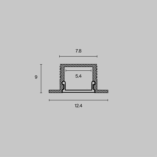 Профиль Led Strip ALM-1209-S-2M