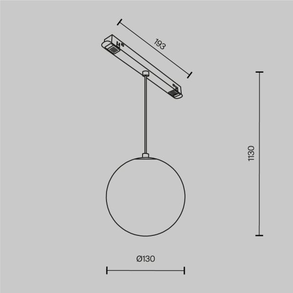 Трековый подвесной светильник Technical TR039-2-5W3K
