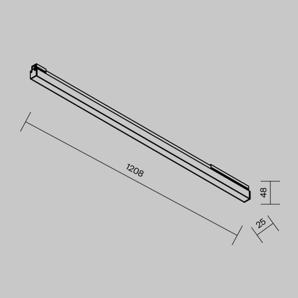 Уличный трековый светильник Outdoor O-TR02-1-S-30WB3K
