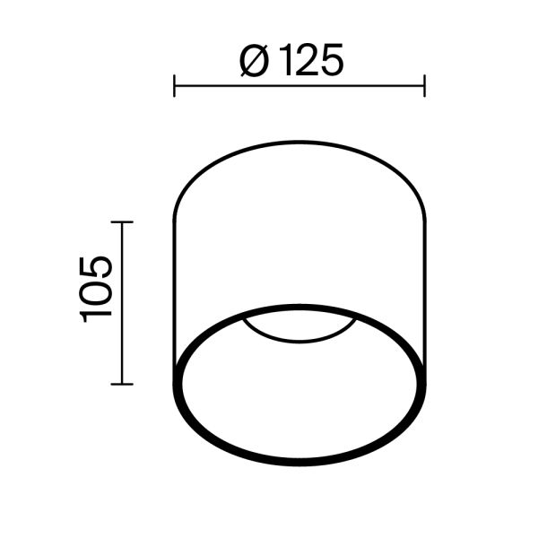 Потолочный светильник Technical C064CL-01-25W3K-D-RD-B