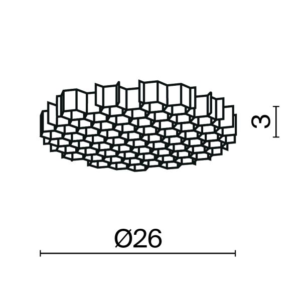Комплектующие для светильника Technical HoneyComb-D26