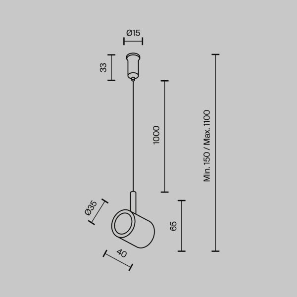 Комплектующие для трекового светильника Technical TRA154CSW-1BS