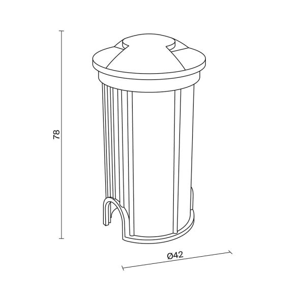 Уличный встраиваемый светильник Outdoor O044DL-L1S3K1