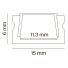 Профиль Led Strip ALM001S-2M